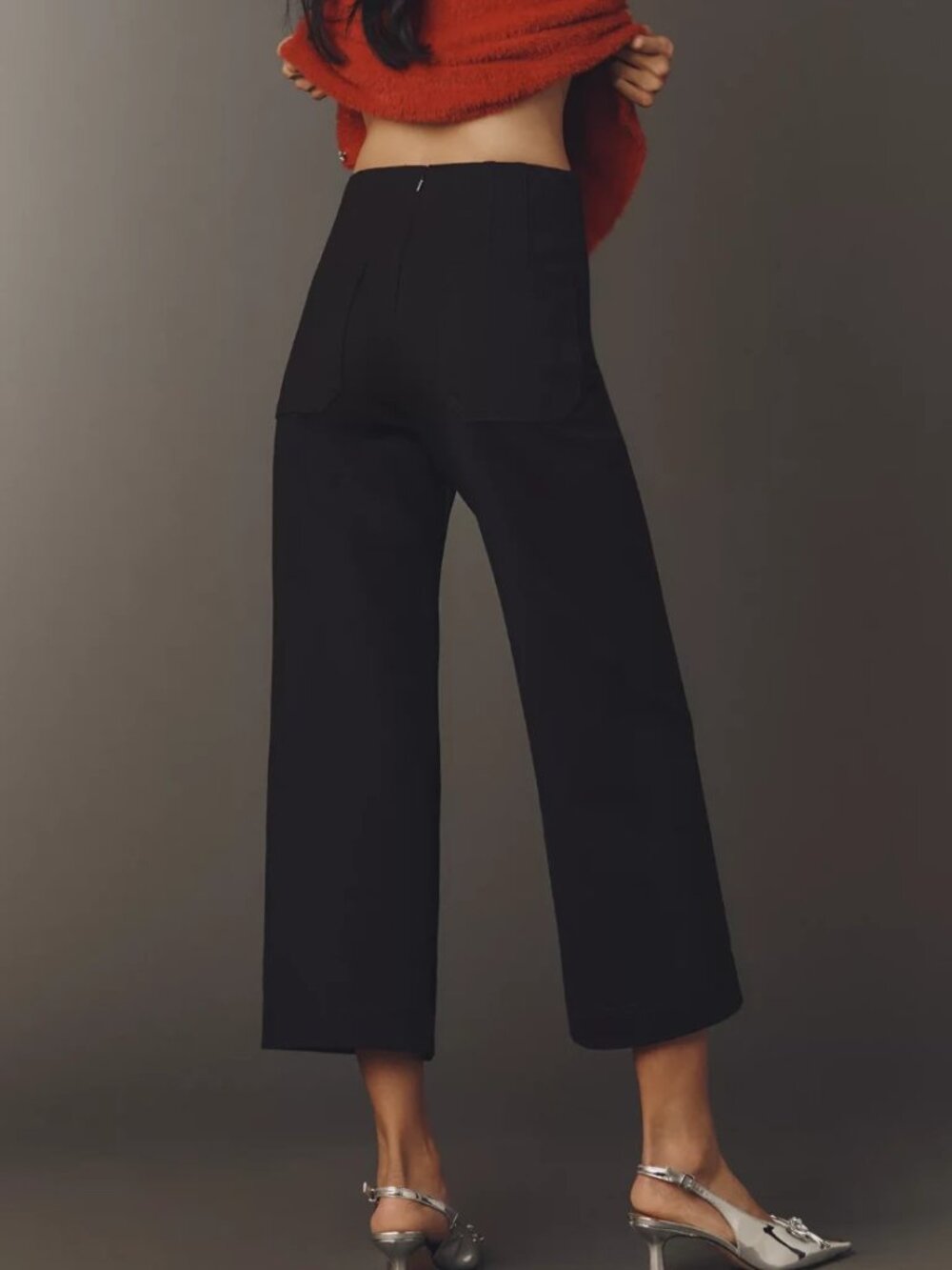 Anthropologie Maeve The Colette Crop Bow-Waist Rhinestone Sparkle Pants 31 NWT - Picture 5 of 5